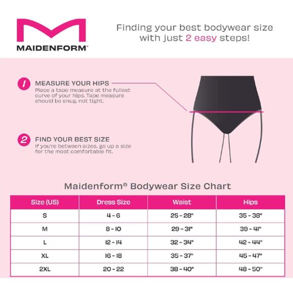 Maidenform Shaper Brief Large Mid Thigh High Rise Waist Easy Up Shapewear Tan - Picture 4 of 9